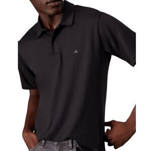 Rag & Bone Pima Cotton Polo Shirt Short Sleeve Black Men’s Size Large